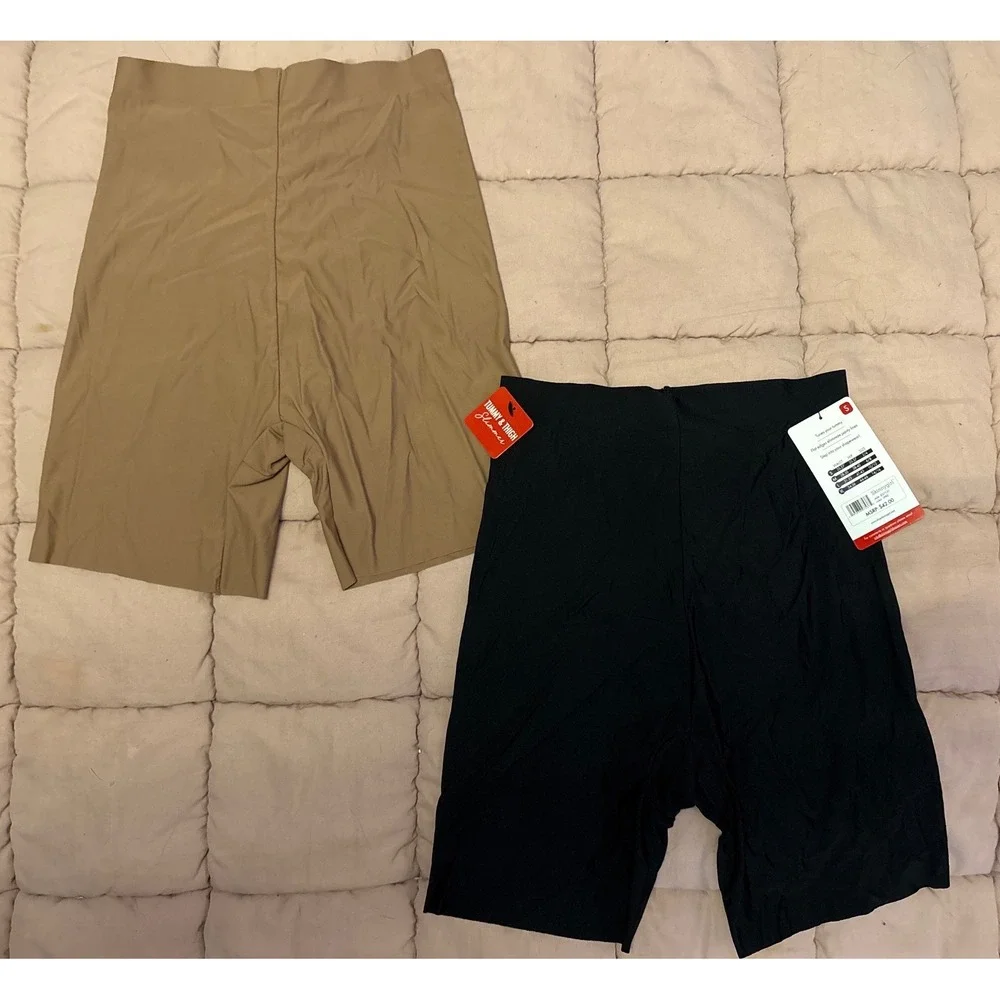 NEW Skinnygirl Laser Shaping Shorts Shapewear‎ Lot of 2 Black & Nude Women's, S